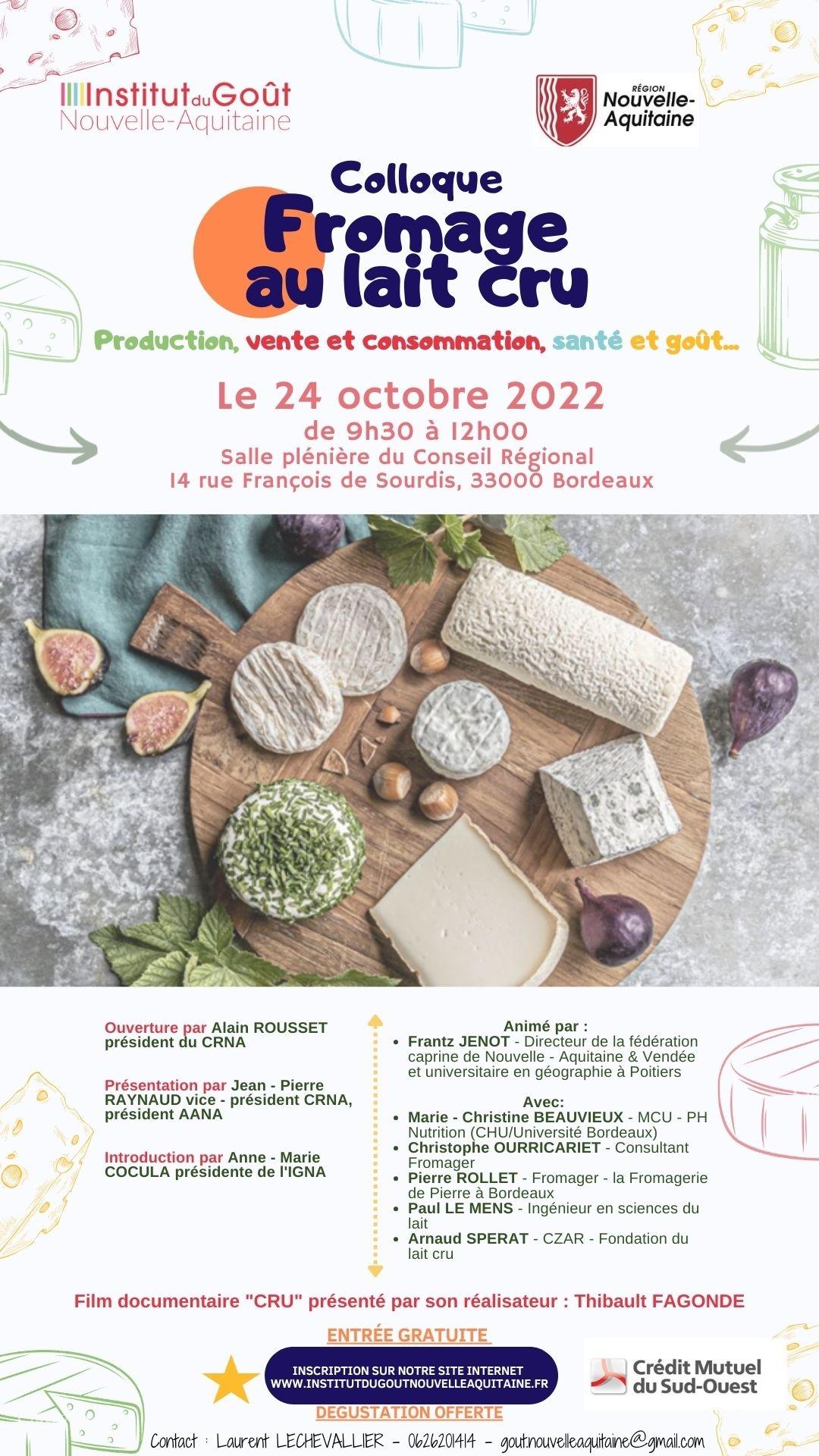 Colloque Fromage au lait cru