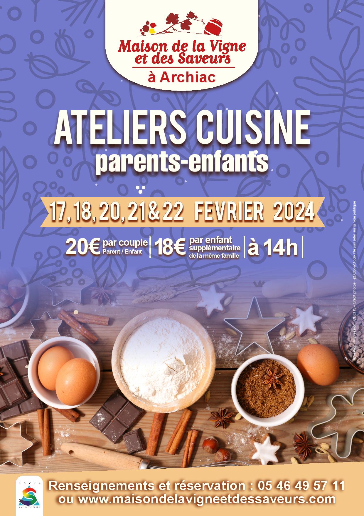 Maison de la Vigne et des Saveurs Affiche Atelier fevrier 2024